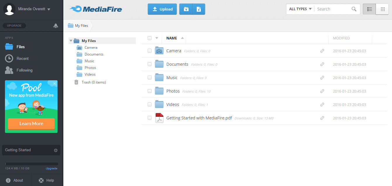 Mediafire минусы