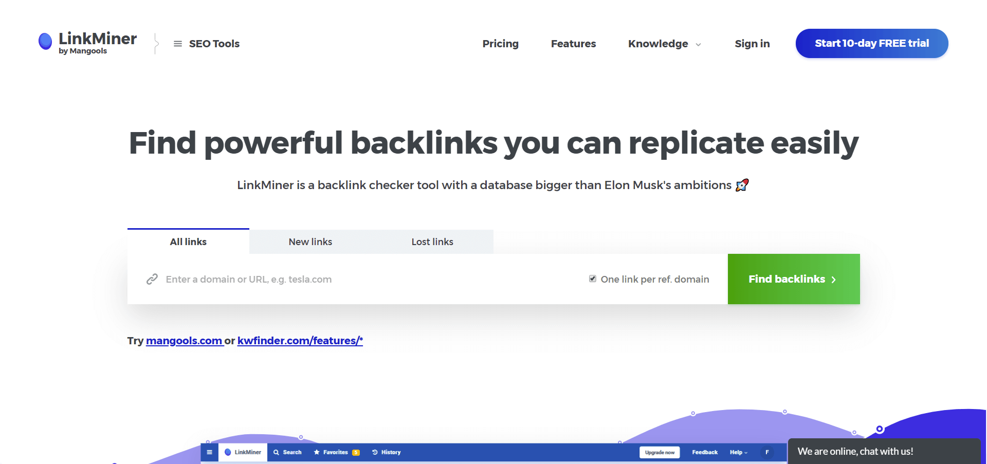 linkminer website main