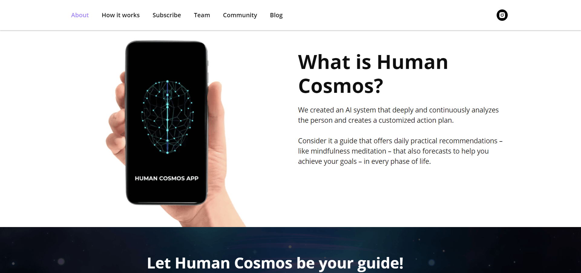 human cosmos main interface