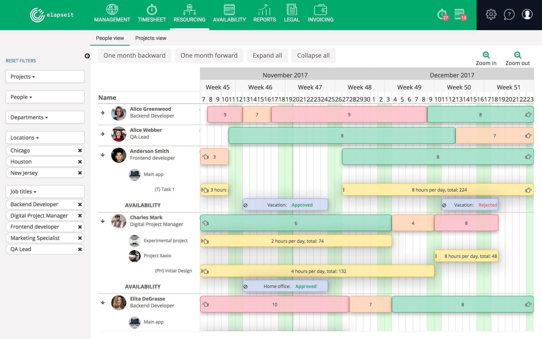 elapseit main interface