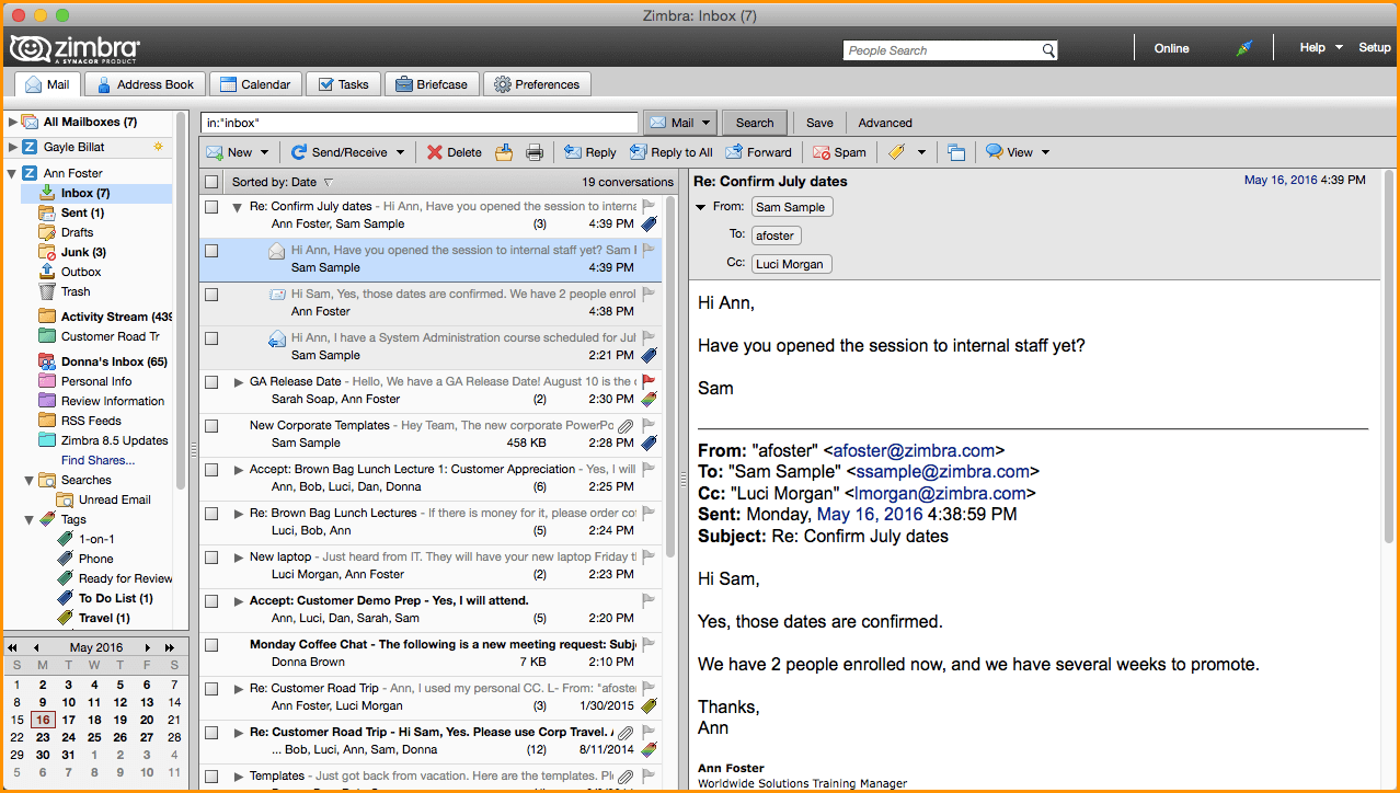 zimbra email client for mac