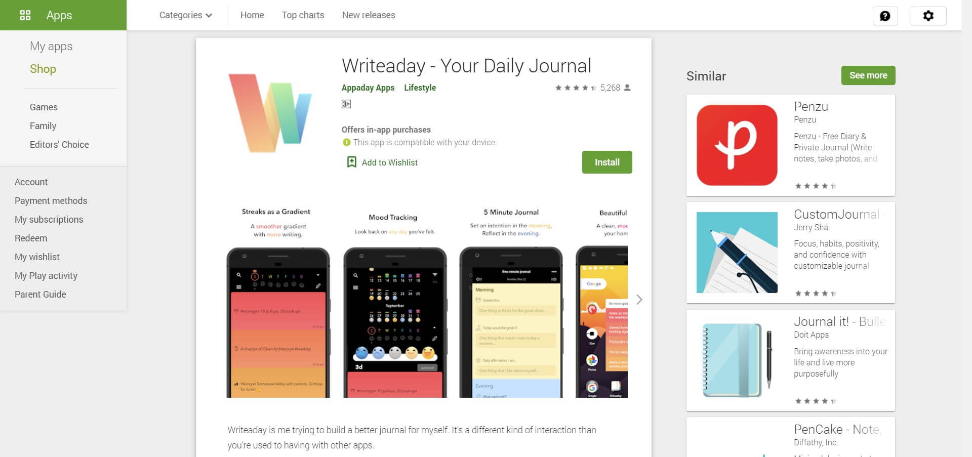 journal writing app