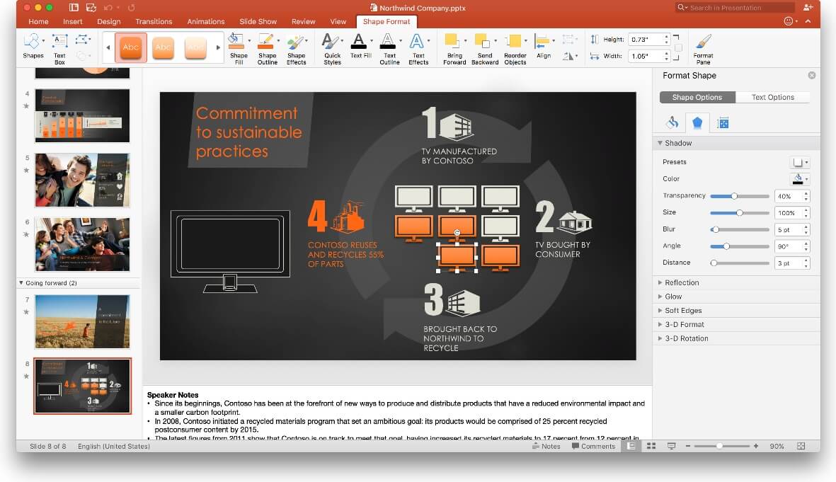 microsoft powerpoint main interface