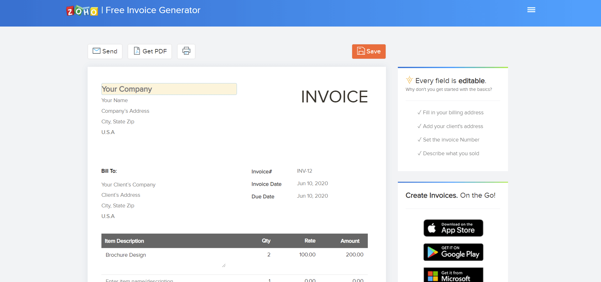 invoice generator free