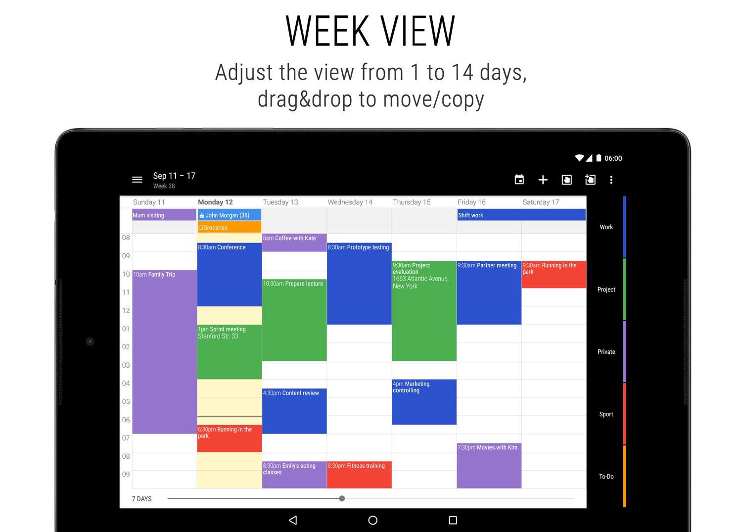 business calendar 2 main interface