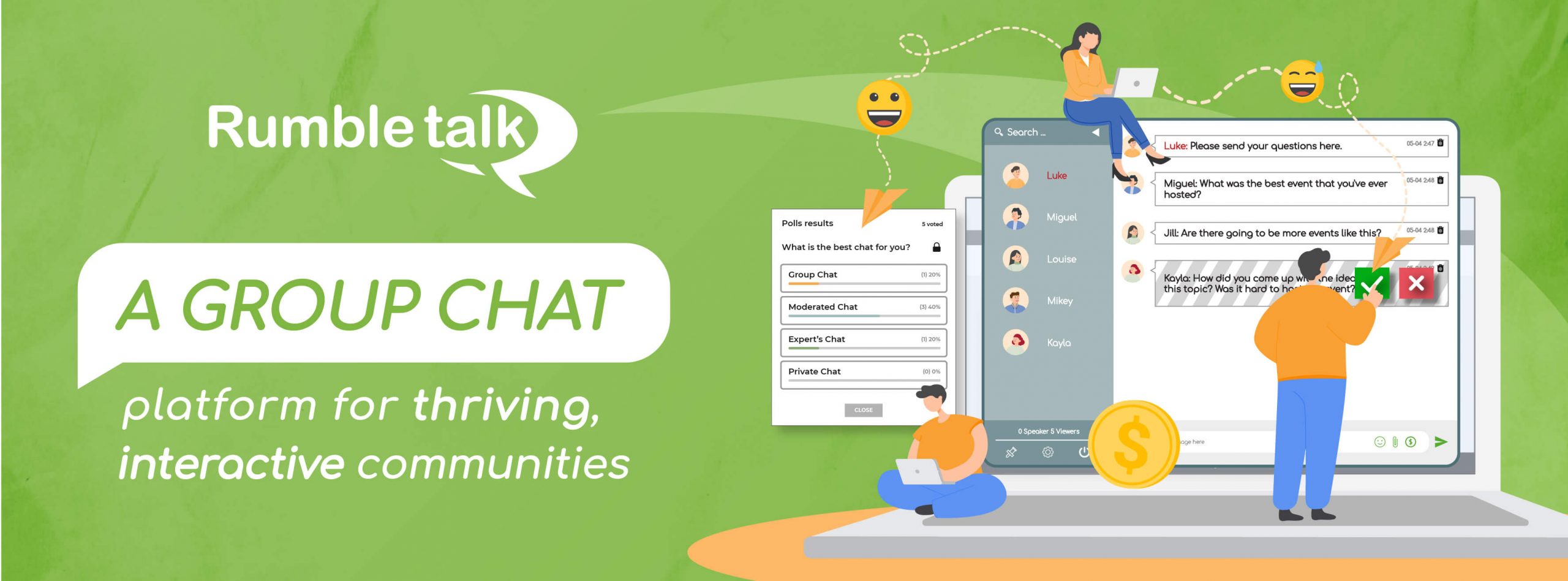 Online group chat  Rumbletalk, chat for live events and websites